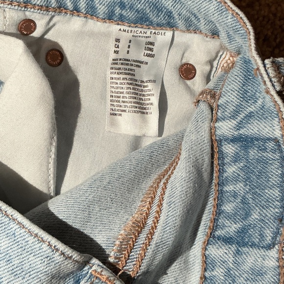 American Eagle Outfitters Light Blue Stovepipe 8 long EUC - Picture 4 of 7